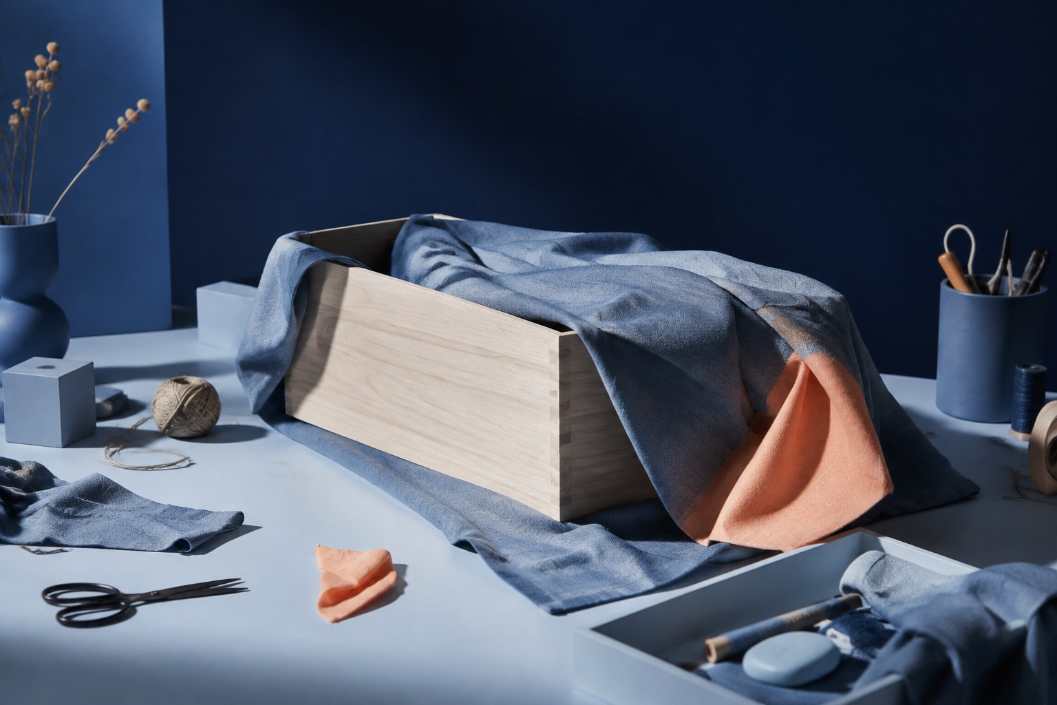 Explore wrapping options for a small ordinary object.