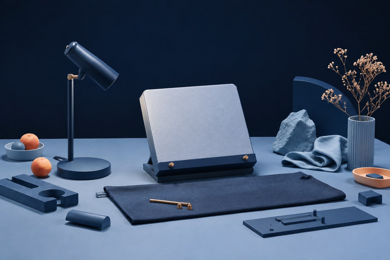 Pack a temporary reading setup for an ordinary indoor table.